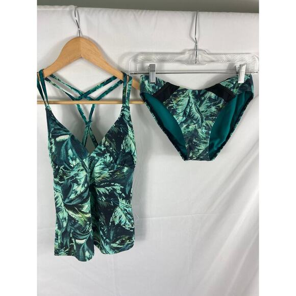 Athleta Napali Cross Strap Tankini Swimsuit Size xs/s - Picture 3 of 9